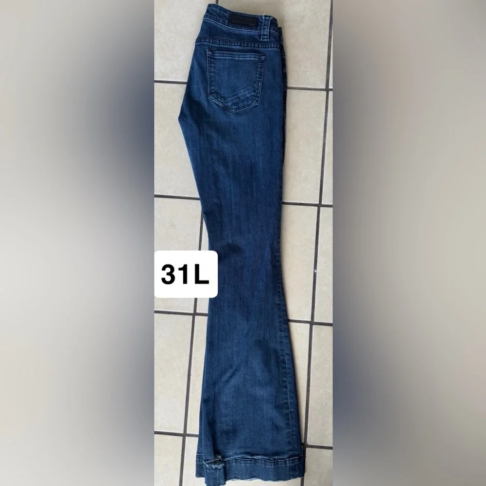 Rock & Roll Cowgirl Dark Blue Flare Jeans - Picture 1 of 1